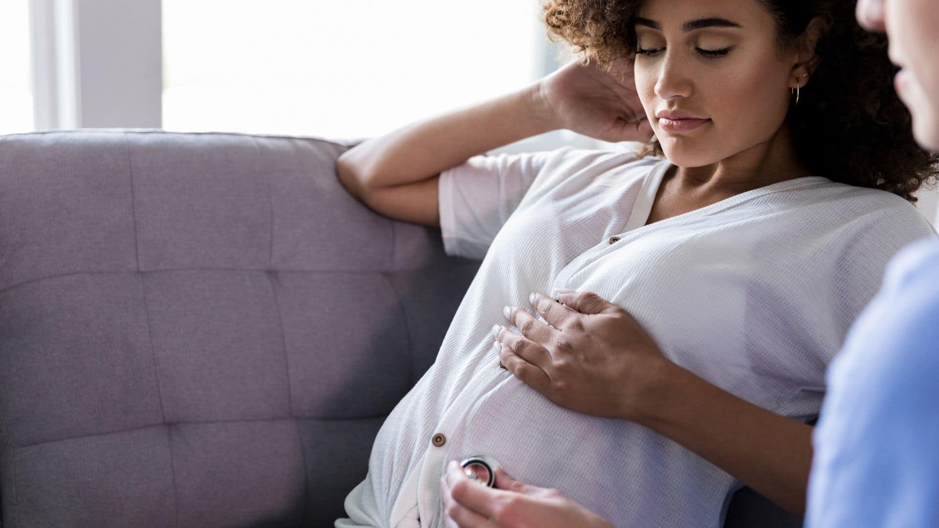 pregnant woman getting checked